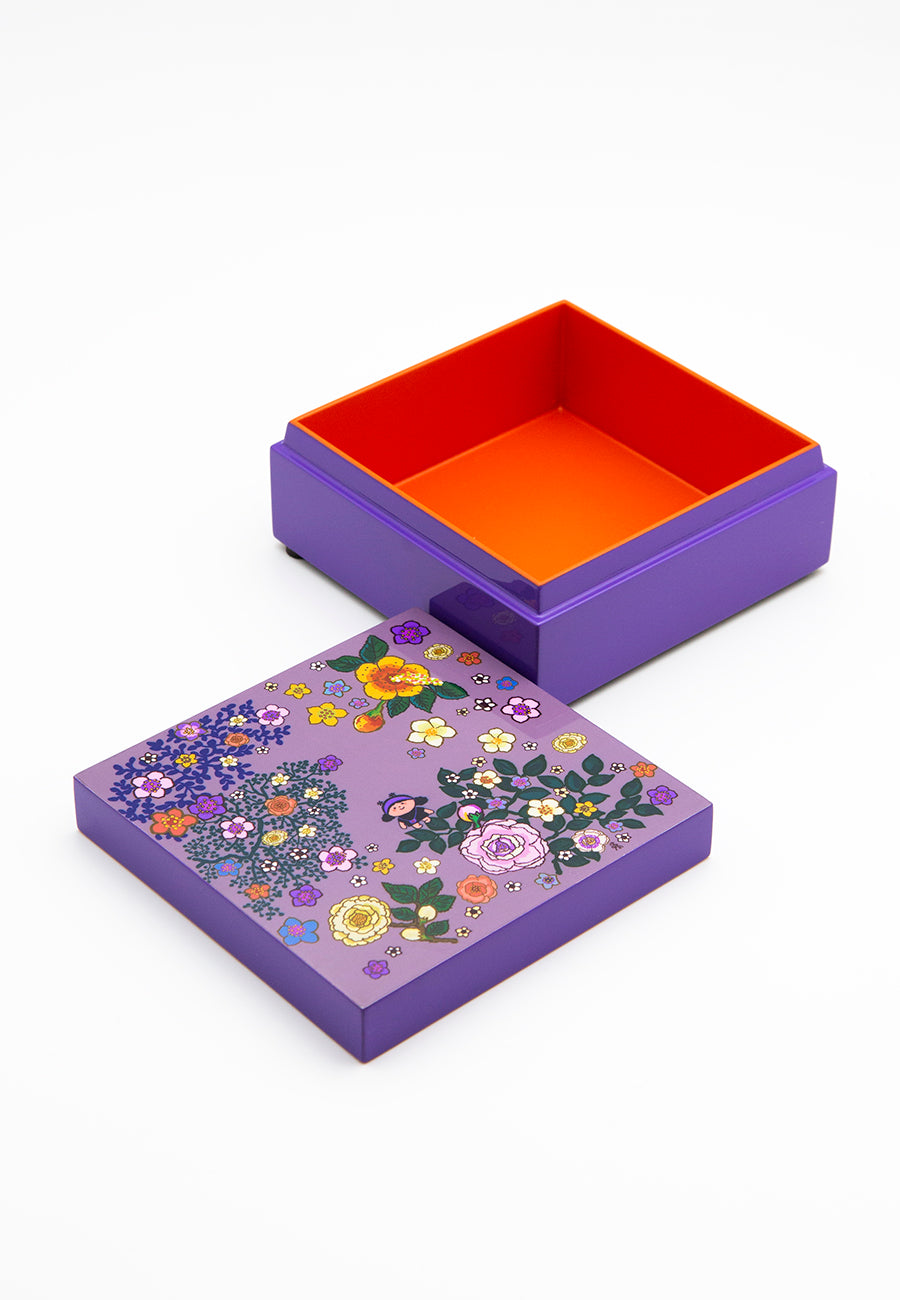 Lacquer Box Medium with Lid (Purple)
