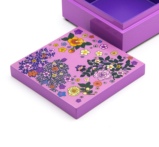 Lacquer Box Small with Lid (Pink)