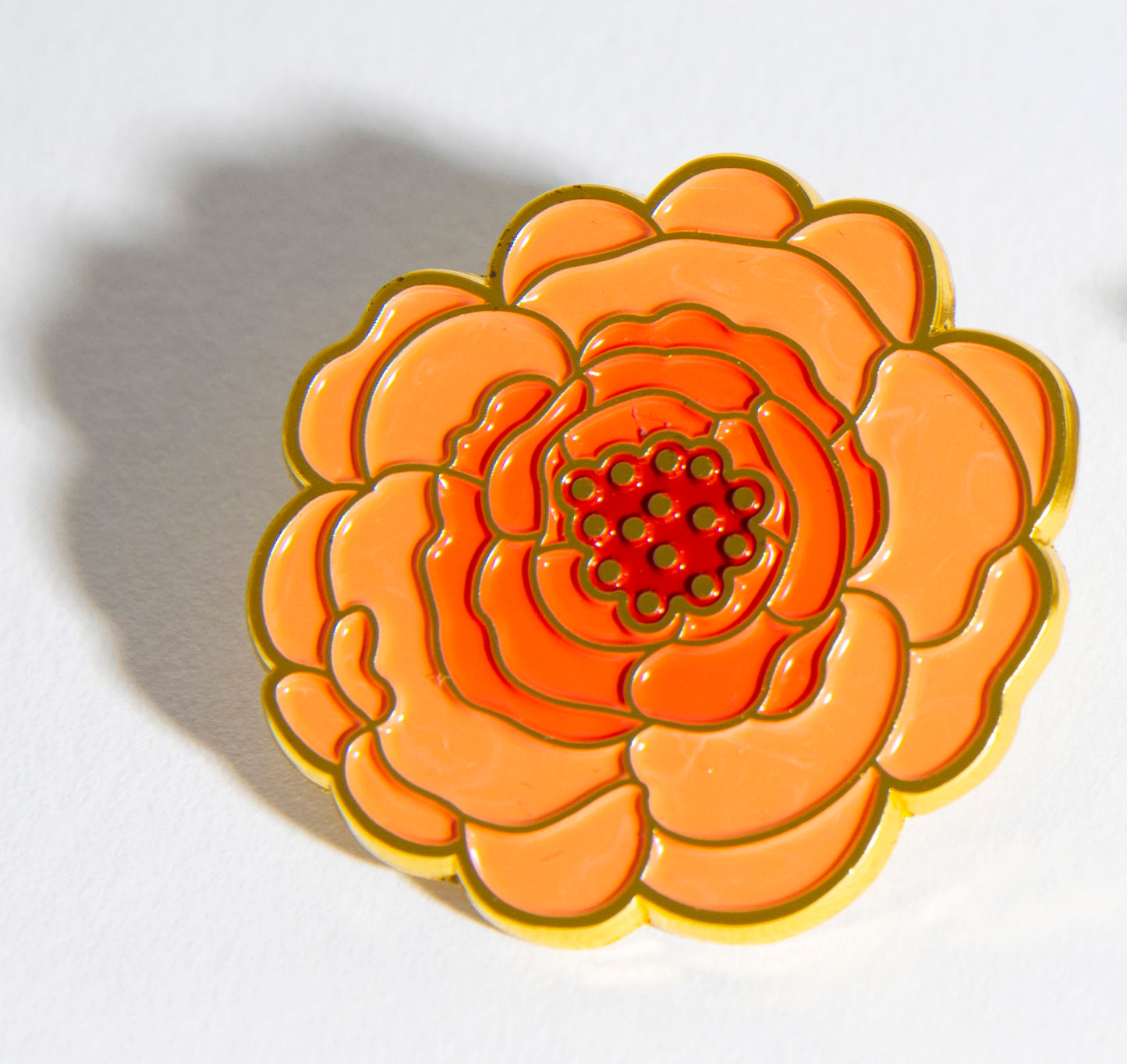 Orange Flower Pin