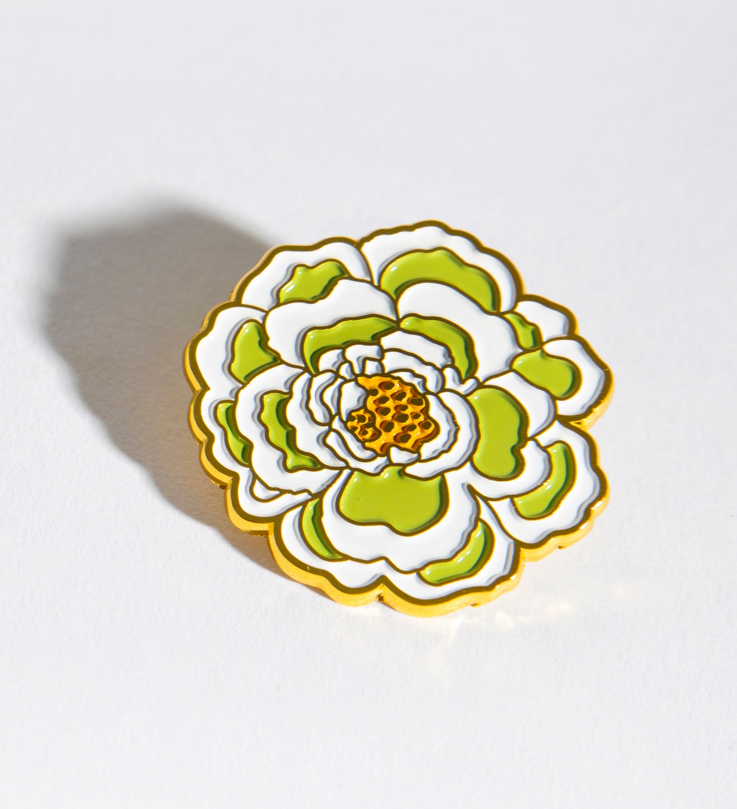 White Flower Pin