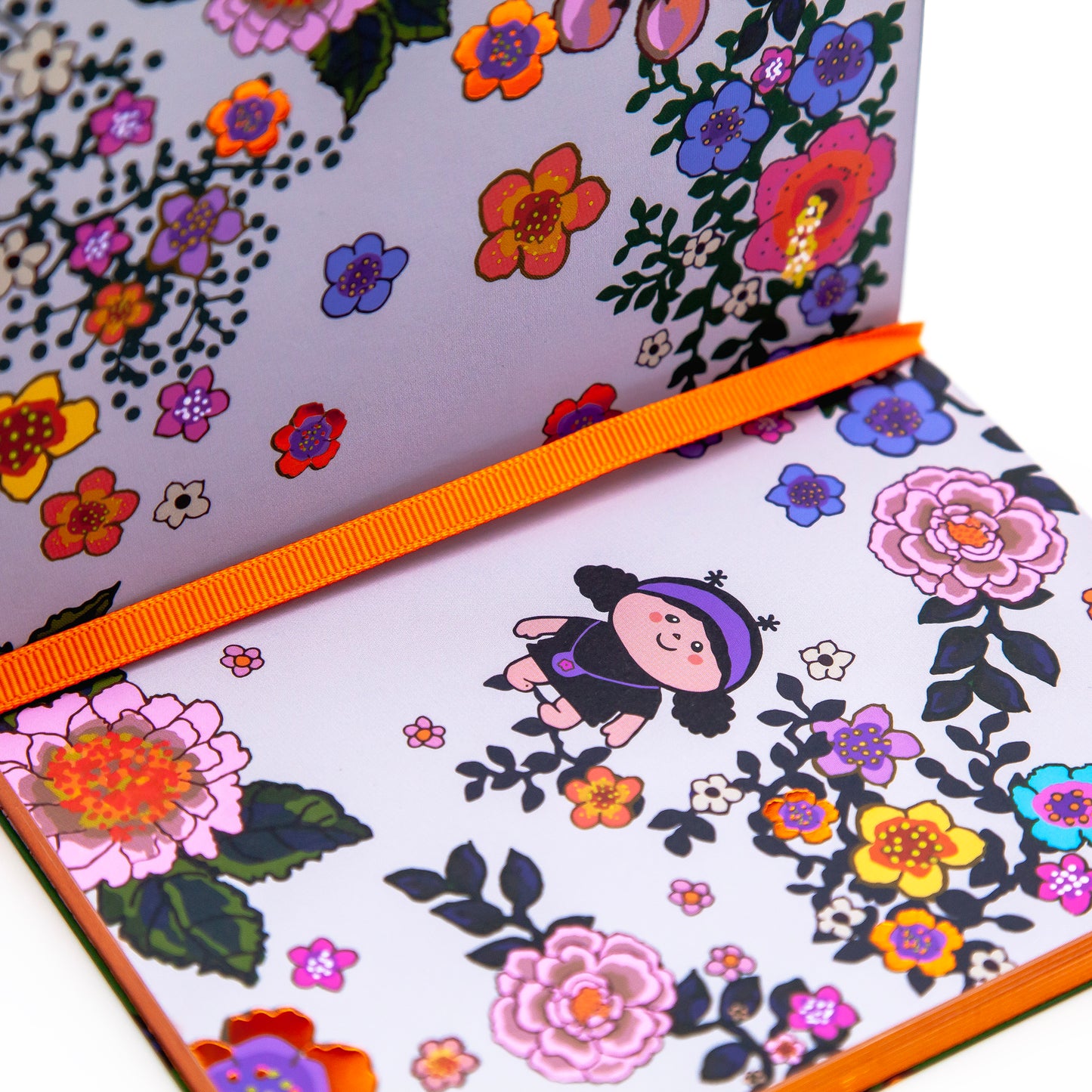 Metallic-edged Bloom Blue Notebook