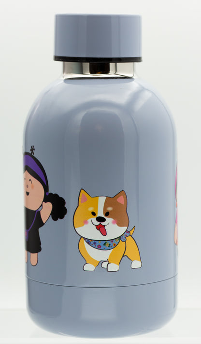 Water Bottle Blue Gray