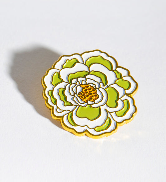 White Flower Pin
