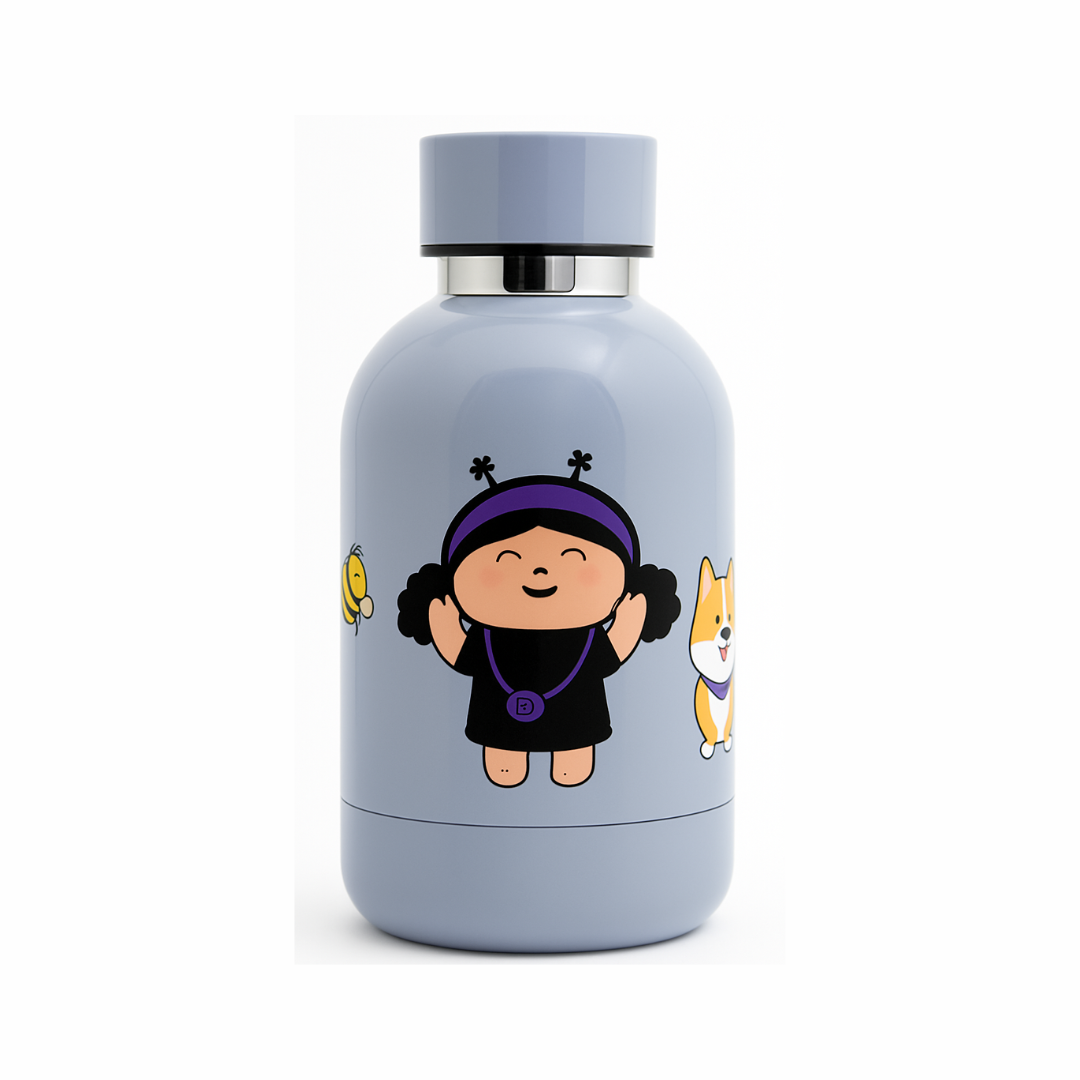 Water Bottle Blue Gray